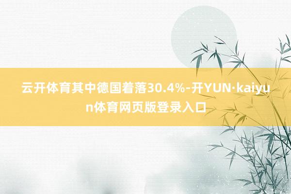 云开体育其中德国着落30.4%-开YUN·kaiyun体育网页版登录入口